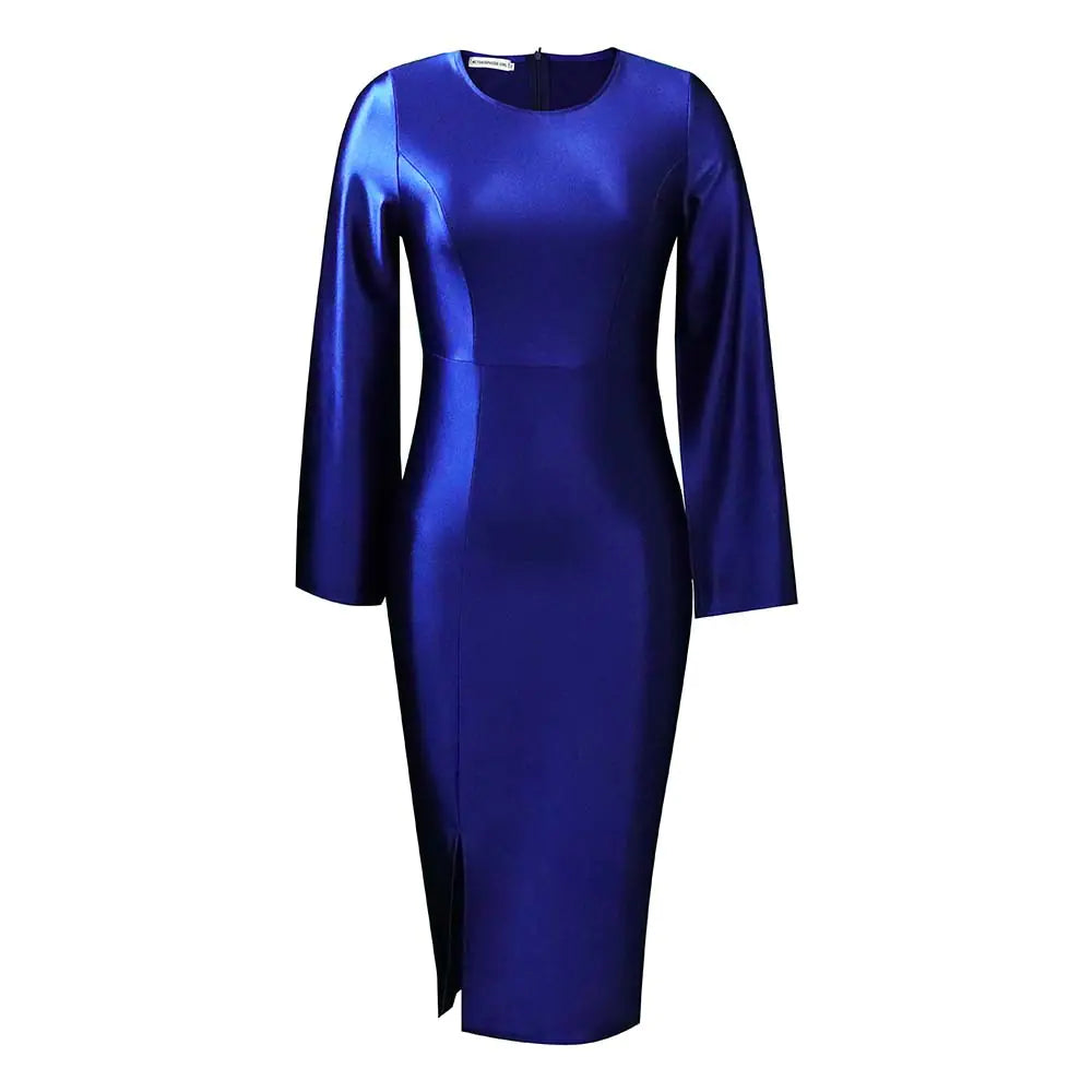 Elegant Solid Color Cape Dress for Women
