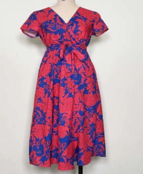 Printed Short Sleeved Dress - Stylish and Elegant