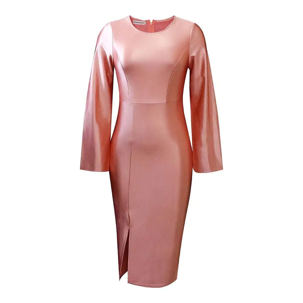 Elegant Solid Color Cape Dress for Women