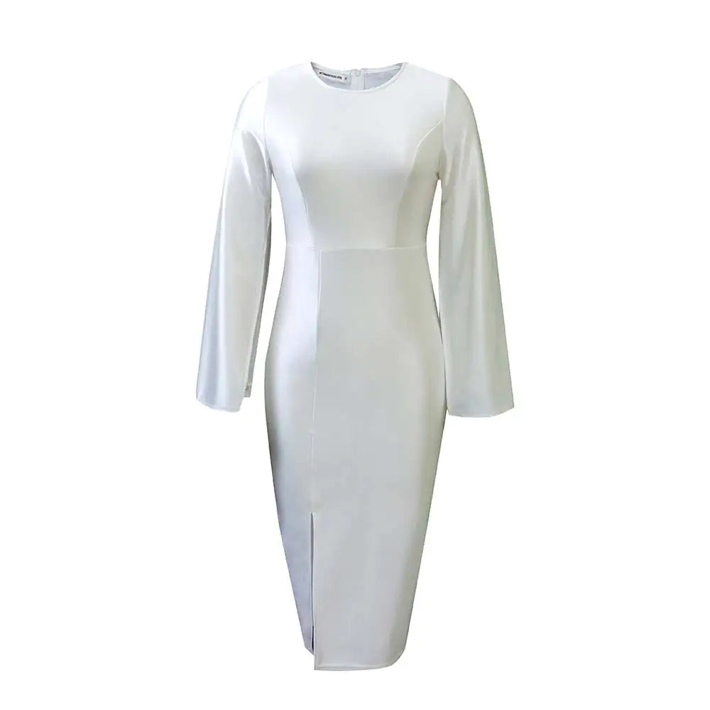 Elegant Solid Color Cape Dress for Women