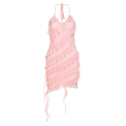 Solid Color Fashion Dress for Women