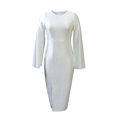Elegant Solid Color Cape Dress for Women
